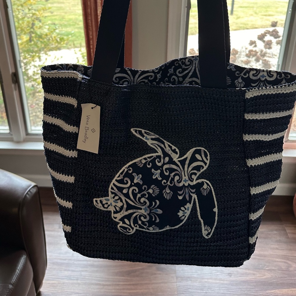 Vera Bradley beach bag and matching towel